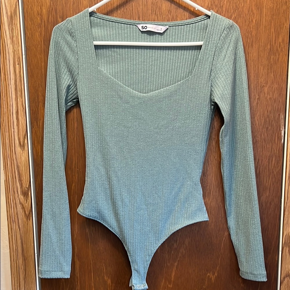 SO Ribbed Bodysuit in Sage